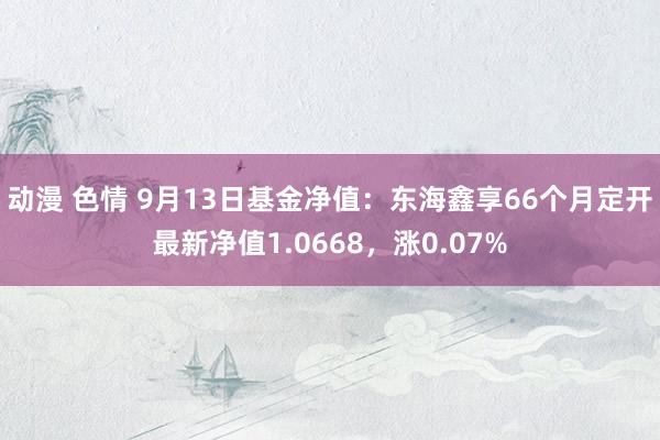 动漫 色情 9月13日基金净值：东海鑫享66个月定开最新净值1.0668，涨0.07%