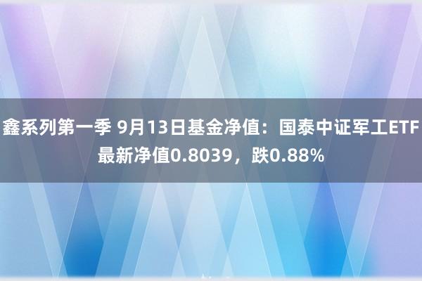 鑫系列第一季 9月13日基金净值：国泰中证军工ETF最新净值0.8039，跌0.88%