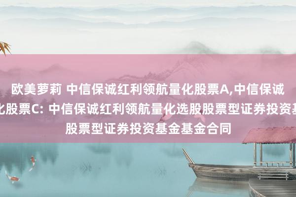 欧美萝莉 中信保诚红利领航量化股票A，中信保诚红利领航量化股票C: 中信保诚红利领航量化选股股票型证券投资基金基金合同