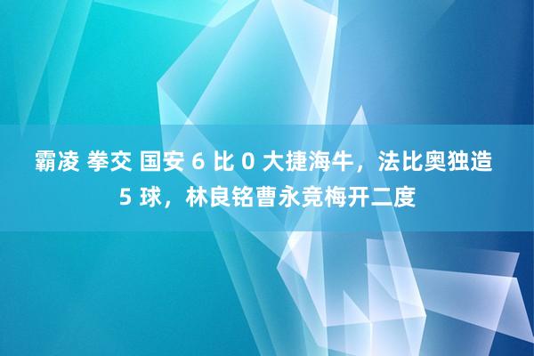 霸凌 拳交 国安 6 比 0 大捷海牛，法比奥独造 5 球，林良铭曹永竞梅开二度