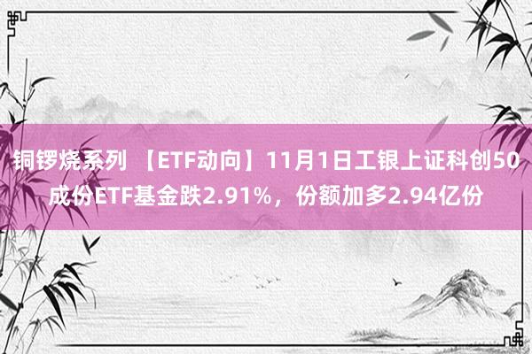 铜锣烧系列 【ETF动向】11月1日工银上证科创50成份ETF基金跌2.91%，份额加多2.94亿份