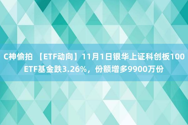 C神偷拍 【ETF动向】11月1日银华上证科创板100ETF基金跌3.26%，份额增多9900万份