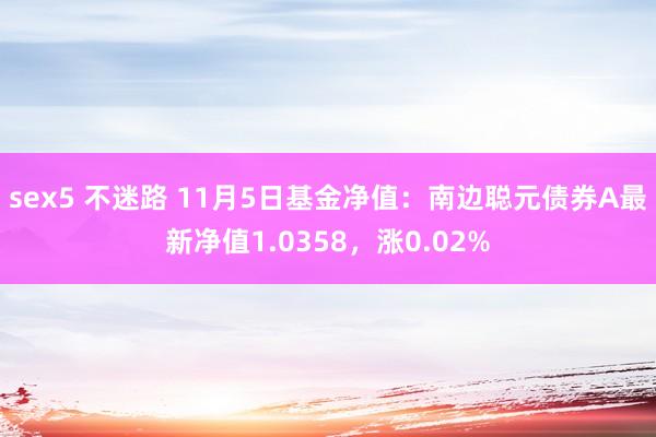 sex5 不迷路 11月5日基金净值：南边聪元债券A最新净值1.0358，涨0.02%