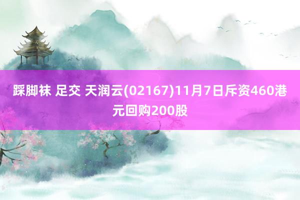 踩脚袜 足交 天润云(02167)11月7日斥资460港元回购200股