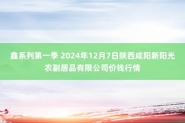 鑫系列第一季 2024年12月7日陕西咸阳新阳光农副居品有限公司价钱行情