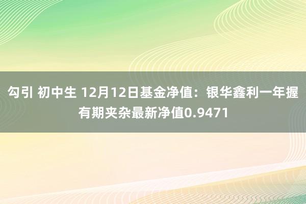 勾引 初中生 12月12日基金净值：银华鑫利一年握有期夹杂最新净值0.9471