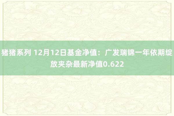 猪猪系列 12月12日基金净值：广发瑞锦一年依期绽放夹杂最新净值0.622