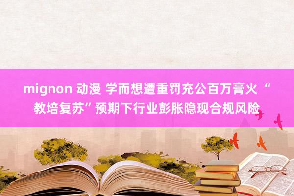 mignon 动漫 学而想遭重罚充公百万膏火 “教培复苏”预期下行业彭胀隐现合规风险