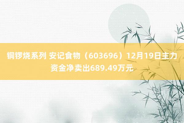 铜锣烧系列 安记食物（603696）12月19日主力资金净卖出689.49万元