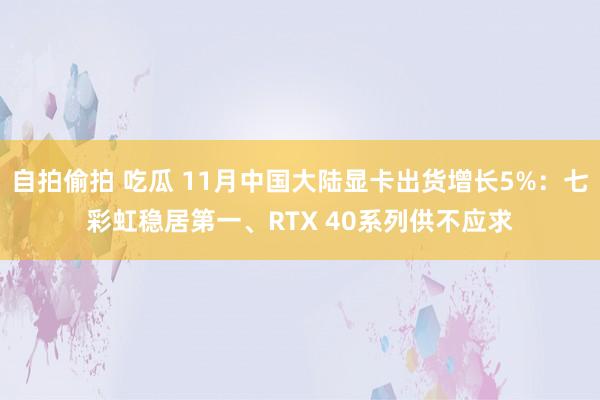 自拍偷拍 吃瓜 11月中国大陆显卡出货增长5%：七彩虹稳居第一、RTX 40系列供不应求