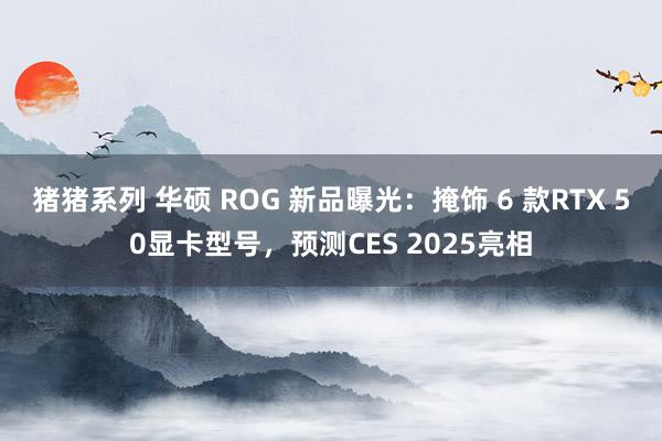 猪猪系列 华硕 ROG 新品曝光：掩饰 6 款RTX 50显卡型号，预测CES 2025亮相