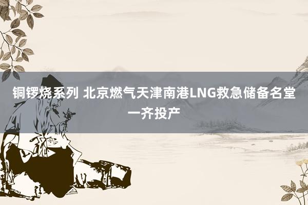 铜锣烧系列 北京燃气天津南港LNG救急储备名堂一齐投产