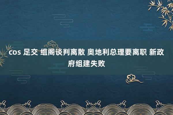 cos 足交 组阁谈判离散 奥地利总理要离职 新政府组建失败