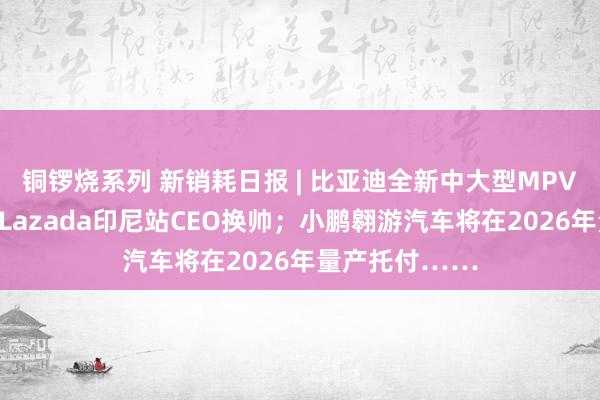 铜锣烧系列 新销耗日报 | 比亚迪全新中大型MPV夏老成上市；Lazada印尼站CEO换帅；小鹏翱游汽车将在2026年量产托付……