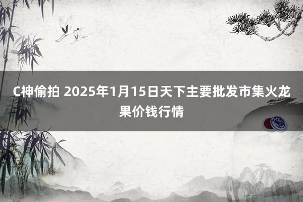 C神偷拍 2025年1月15日天下主要批发市集火龙果价钱行情